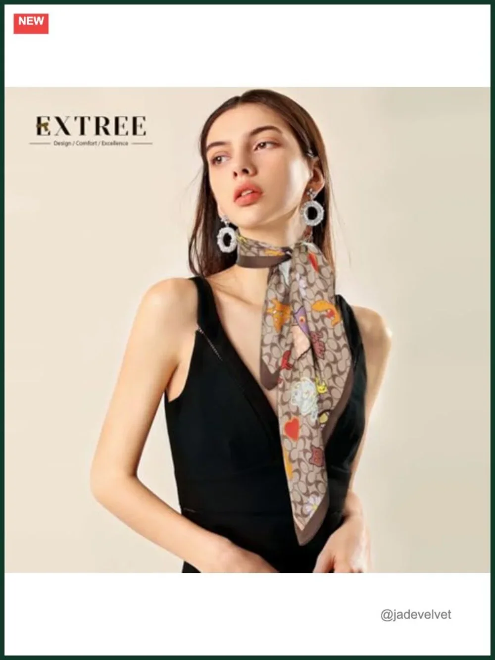 Silky Satin Headscarf for Women, Lightweight Square Scarf, Hair Wrap &